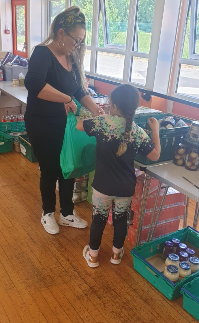 Terri-Anne Hamer has had to get food from food bank charities during lockdown