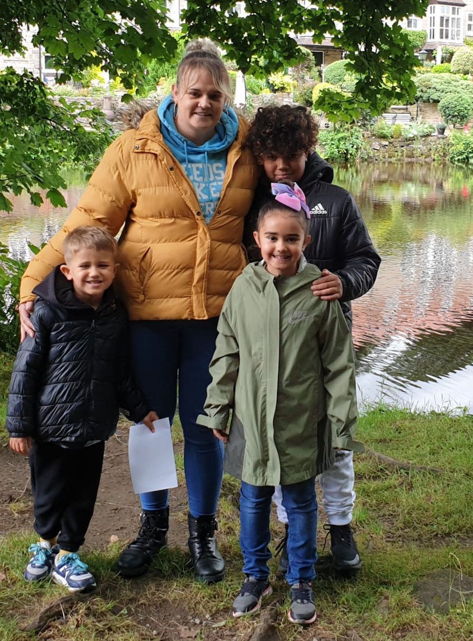 Terri-Anne Hamer with her three children