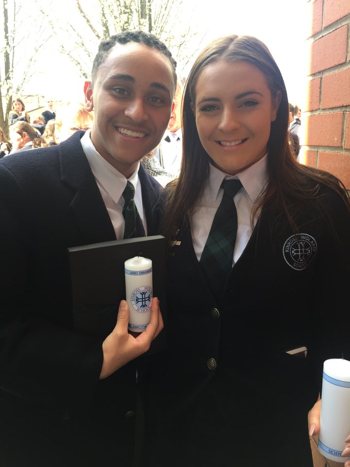 The author and his bestie on graduation day 2016. "Whether my Afro is out or in a protective style of braids or cornrows, twists, buns or dreadlocks, it is a direct link to my heritage," he writes.