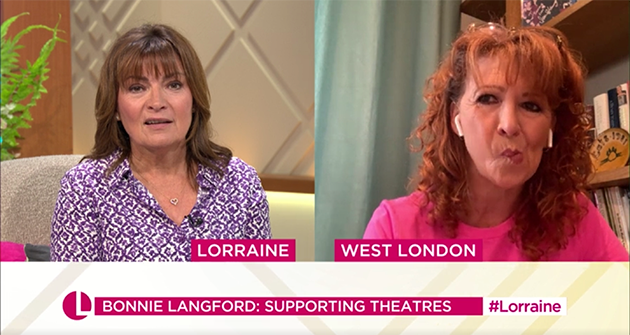 Lorraine Kelly interviewed Bonnie Langford on her show