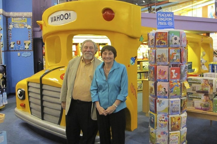 Author Joanna Cole, right, and illustrator Bruce Degen - the minds behind "The Magic School Bus."