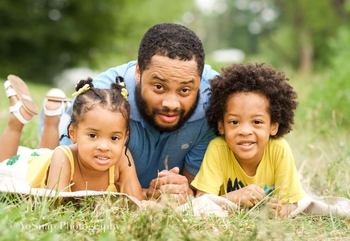 Chad Roundtree and his two kids were just one of 20 families taking part in the Black Fatherhood photography project.