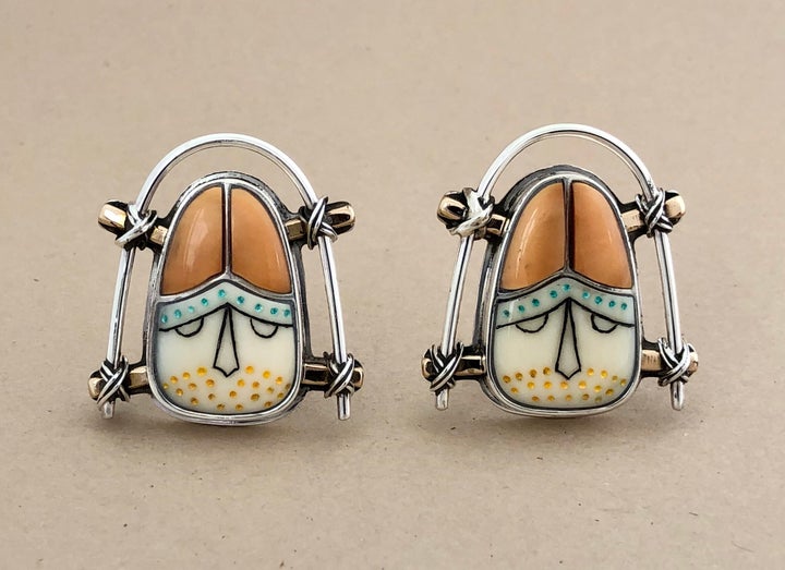 Chugach Maskette Earrings, $4,200