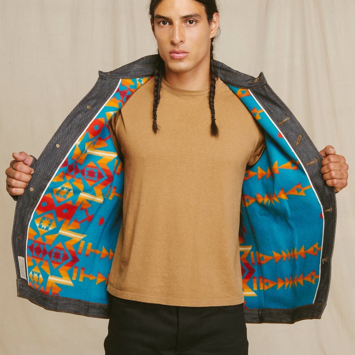 Heritage Coat in turquoise, $500