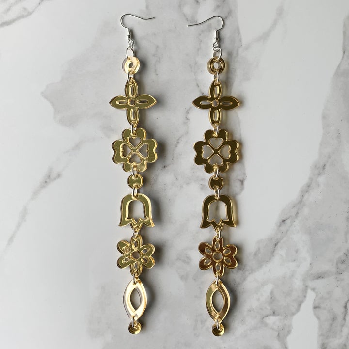 Medicine Florals Earrings in gold. Price on request.