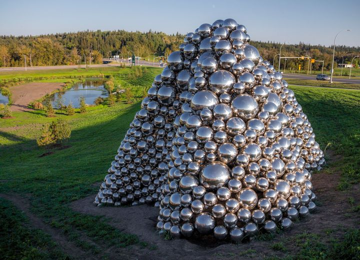 Talus Dome, a controversial piece of Edmonton public art. 