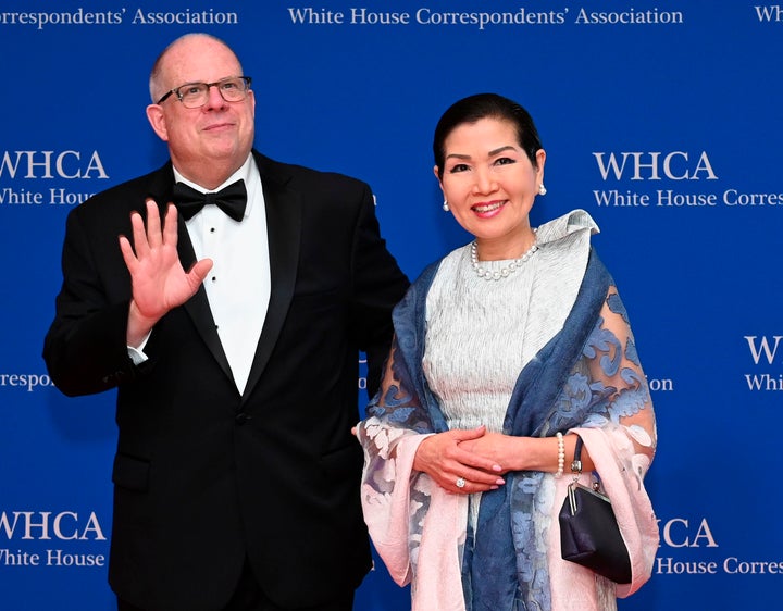 Maryland Gov. Larry Hogan and his wife, Yumi Hogan.