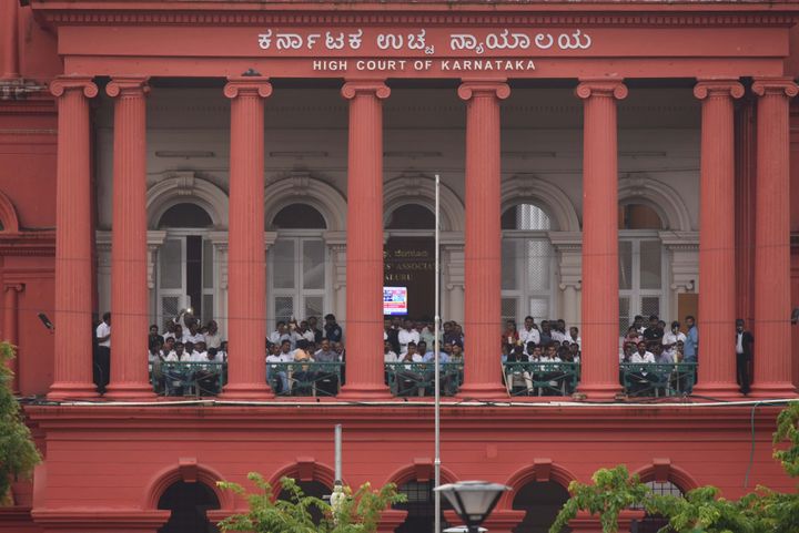 The front yard of the Karnataka High Court seen in a file photo. 
