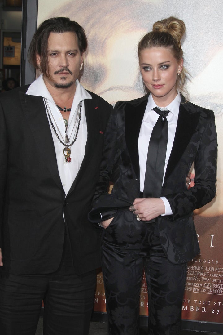 Johnny Depp and Amber Heard at the premiere of The Danish Girl in 2015