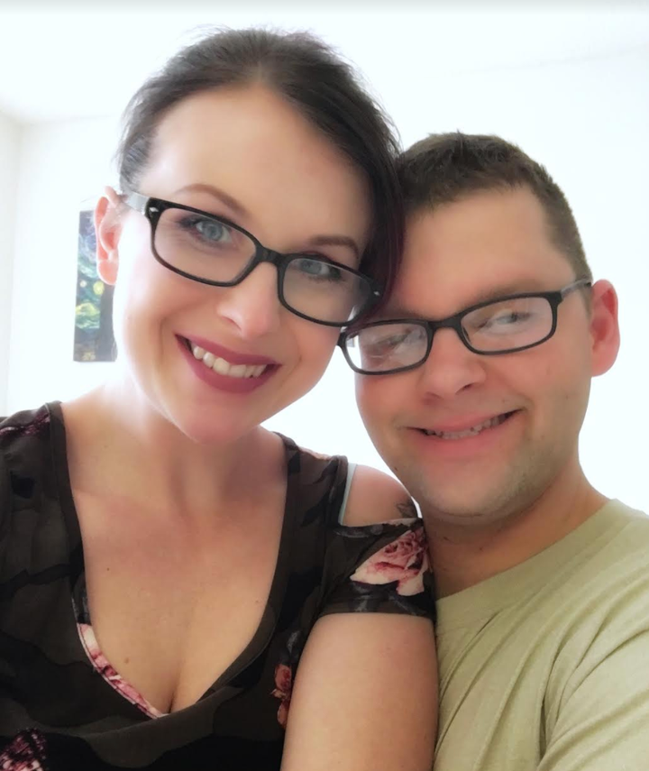 The author and her husband, Brad, directly after he returned from temporary duty travel in Las Vegas in 2018.