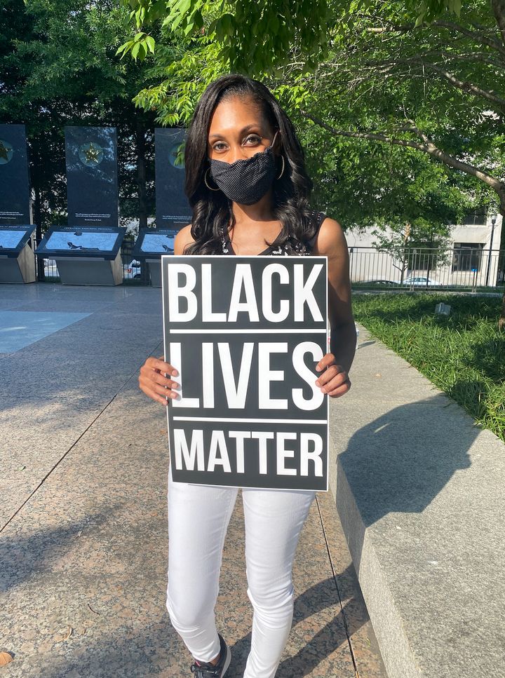 Keeda Haynes at a Black Lives Matter rally in Nashville.