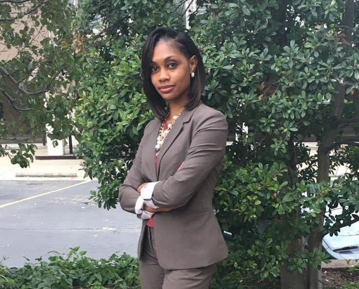 Keeda Haynes outside the public defender's office where she worked in 2016.