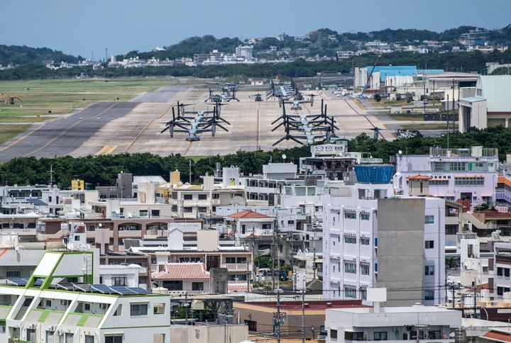 沖縄県宜野湾市にある普天間基地（2018年5月撮影）