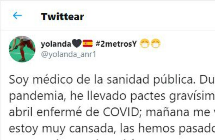 La reflexión de un médica sobre las vacaciones de Fernando Simón