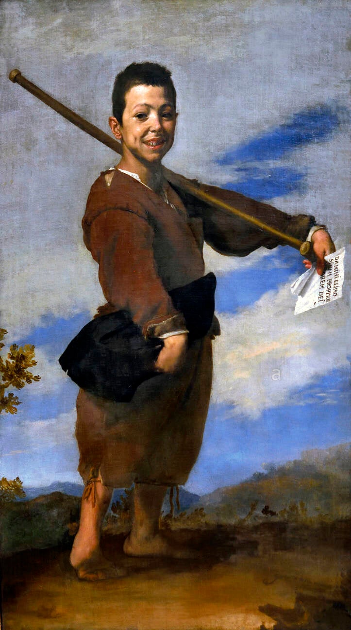 Χοσέ ντε Ριμπέρα ( Jusepe de Ribera) Αγόρι με στρεβλά πόδια, 1642, Παρίσι, Μουσείο του Λούβρου 