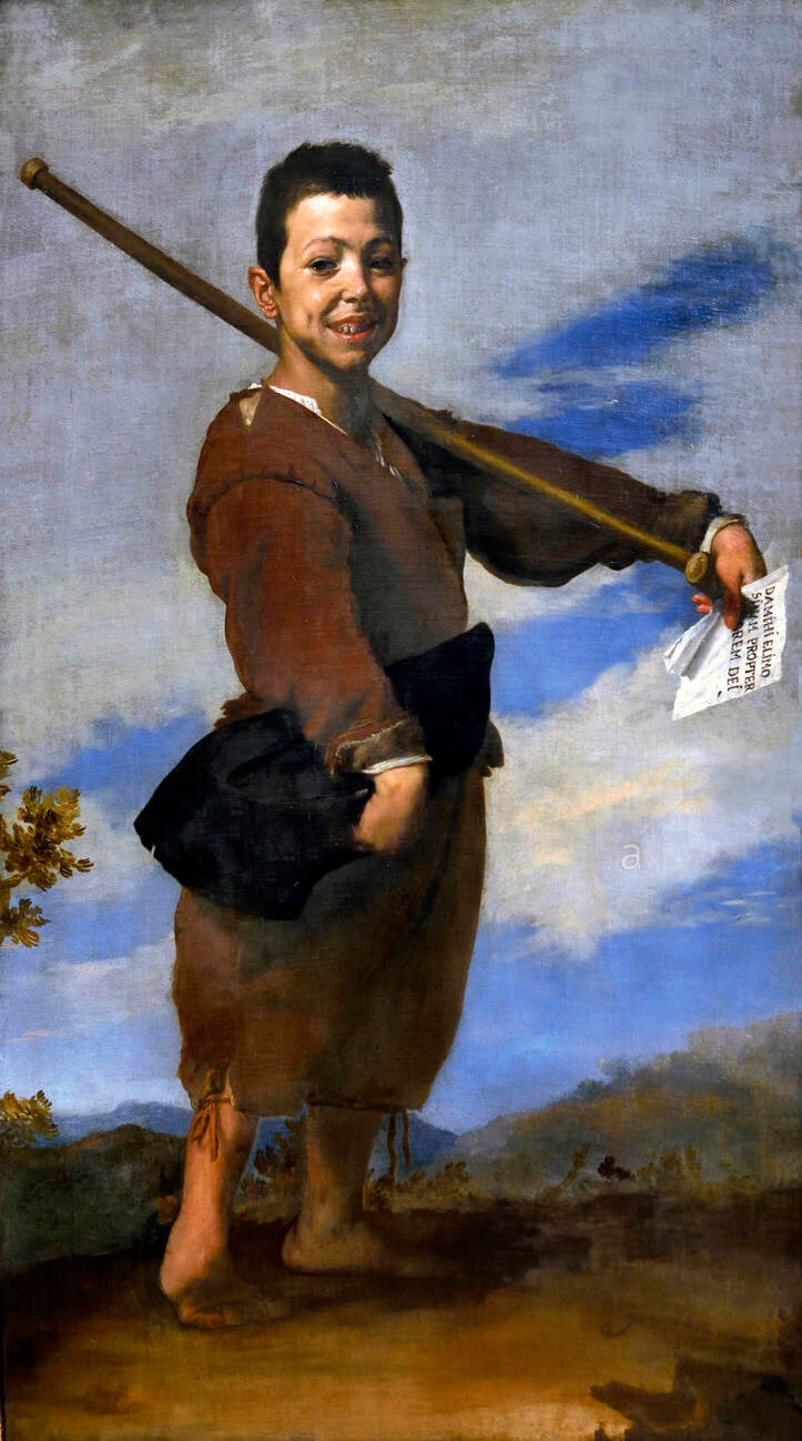 Χοσέ ντε Ριμπέρα ( Jusepe de Ribera) Αγόρι με στρεβλά πόδια, 1642, Παρίσι, Μουσείο του Λούβρου
