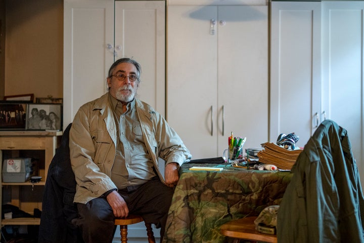 Bill Pringle, diagnosed with bipolar disorder, in his home in Saskatoon on July 14, 2020. Police have been called to his home to save his life multiple times.