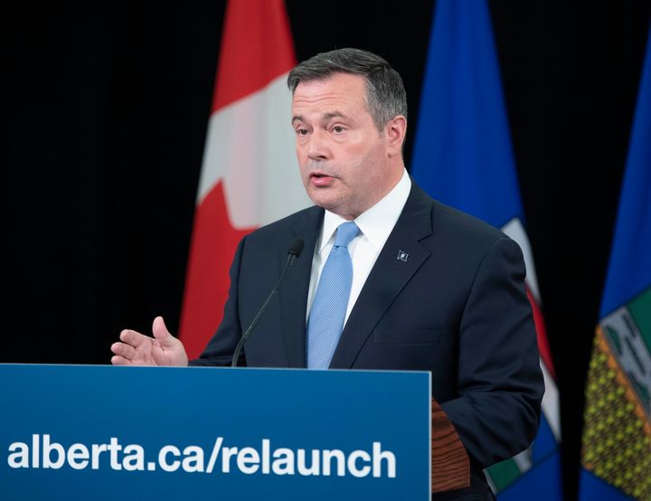 Alberta Premier Jason Kenney during a news conference on July 21, 2020.