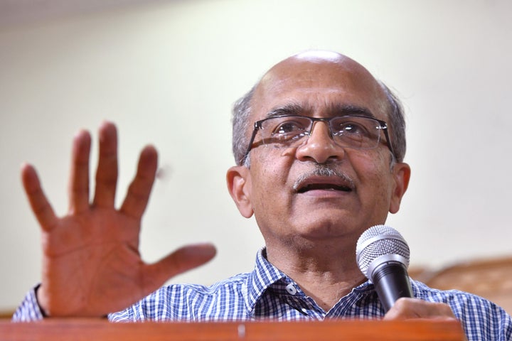  Supreme Court lawyer and anti-corruption activist Prashant Bhushan in Bangalore on March 30, 2019. 