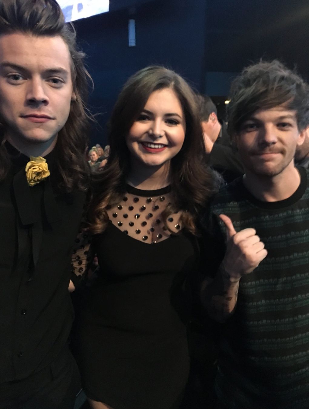 Claudia meeting One Direction's Harry and Louis