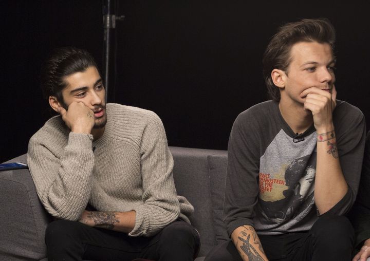 Zayn Malik and Louis Tomlinson, around five months before the former quit One Direction
