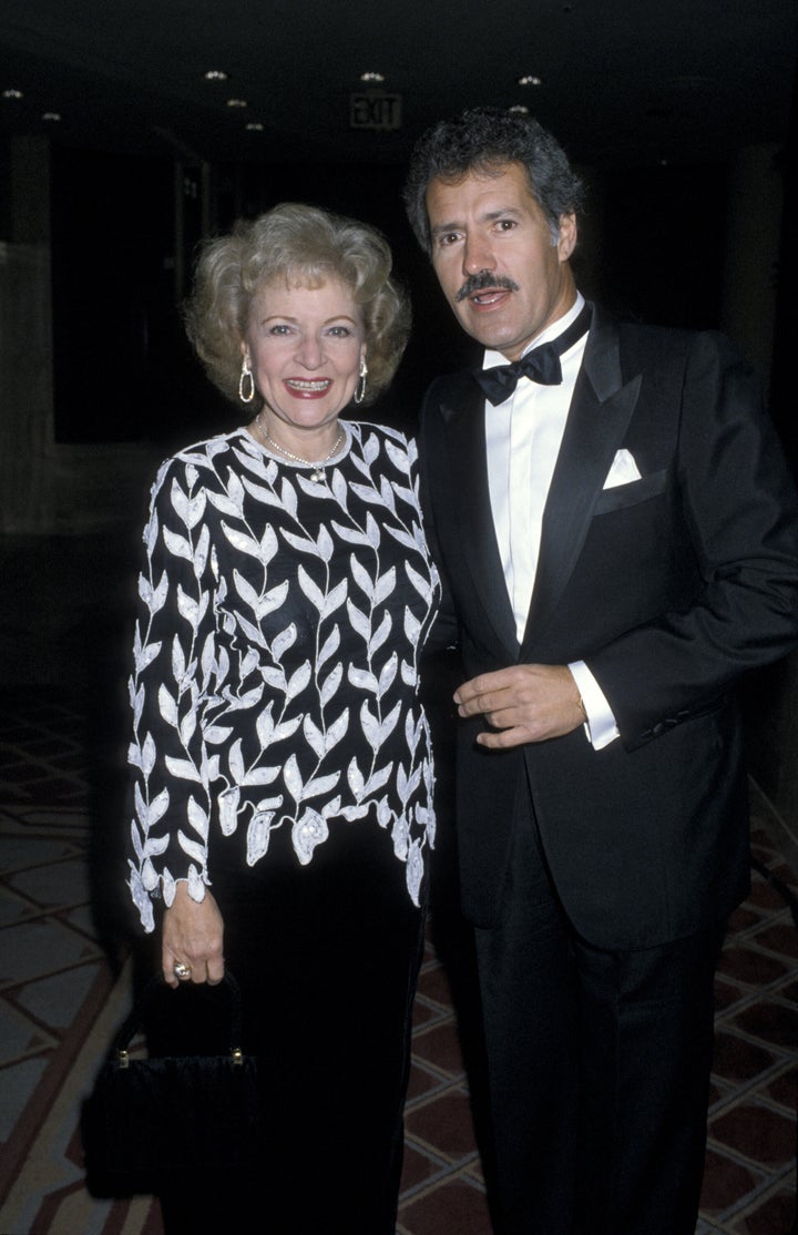 Alex Trebek with possible "Jeopardy!" successor Betty White.