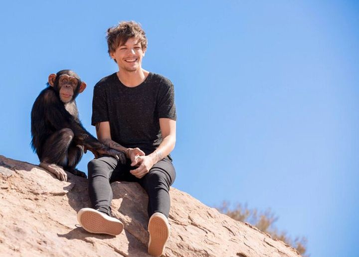 Louis Tomlinson on the set of the Steal My Girl music video