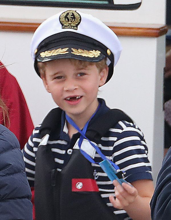 Prince George attends the inaugural King's Cup regatta hosted by the Duke and Duchess of Cambridge on Aug. 8, 2019 in Cowes, 