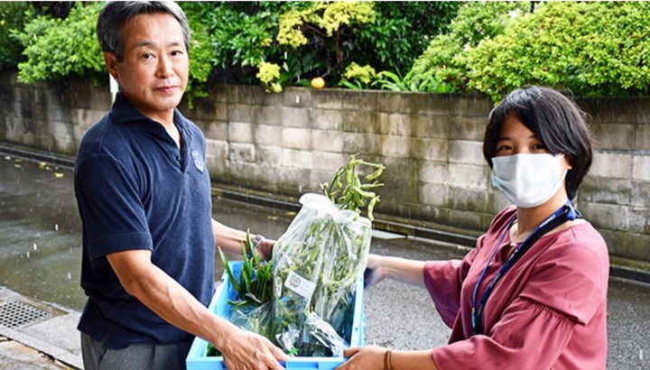 旬の野菜を月に一度届ける