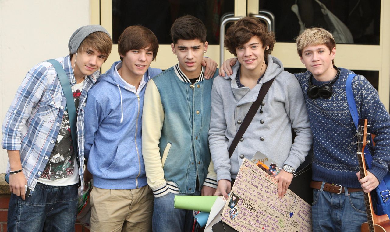 One Direction arrive for rehearsals at Fountain Studios, Wembley during the filming of live shows for X Factor