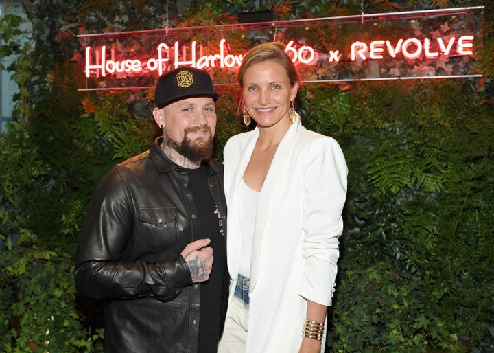 Benji Madden and Cameron Diaz attend House of Harlow 1960 x REVOLVE on June 2, 2016, in Los Angeles.
