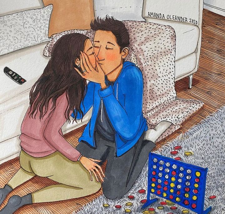 "Connect Four Kiss"
