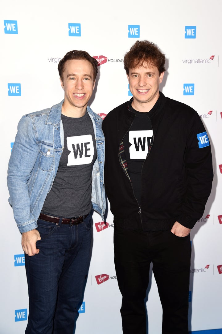 Craig Kielburger (left) and Marc Kielburger attend WE Day UK 2020 at The SSE Arena, Wembley on March 4, 2020 in London.