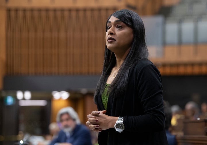 Diversity, Inclusion, and Youth Minister Bardish Chagger responds to questions from the opposition during a sitting of the Special Committee on the COVID-19 Pandemic in the House of Commons on July 22, 2020 in Ottawa.