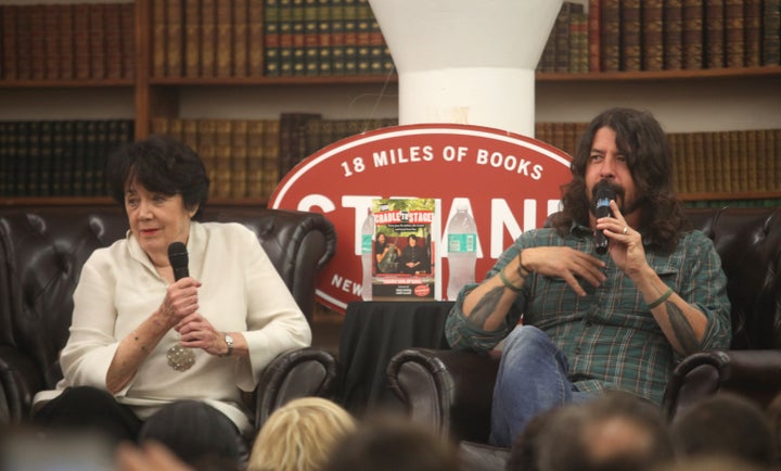 Dave Grohl and his mother, Virginia Grohl, attend a 2017 event in New York City to promote her book, “From Cradle to Stage: Stories From the Mothers Who Rocked and Raised Rock Stars.”