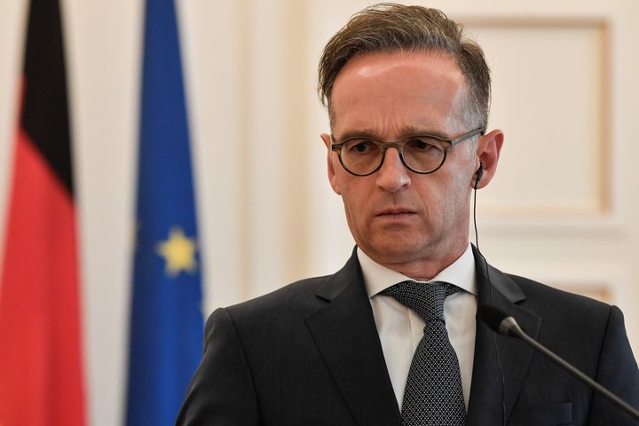 German Foreign Minister Heiko Maas gives a press conference following his meeting with his Greek counterpart in Athens on July 21, 2020, as part of Maas' one-day visit to Greece. (Photo by Louisa GOULIAMAKI / AFP) (Photo by LOUISA GOULIAMAKI/AFP via Getty Images)