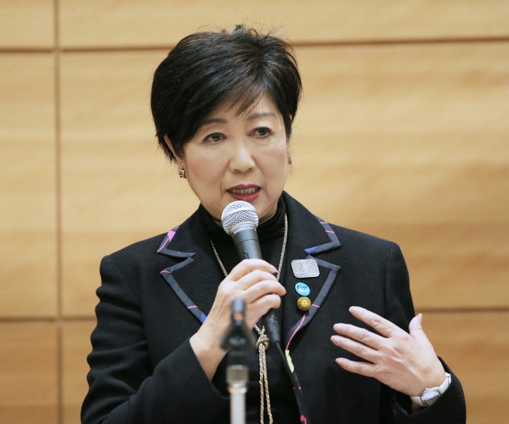 希望の党の代表辞任を表明した小池百合子氏＝2017年11月14日