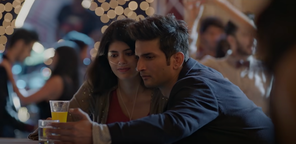 Sushant Singh Rajput and Sanjana Sanghi in Dil Bechara.