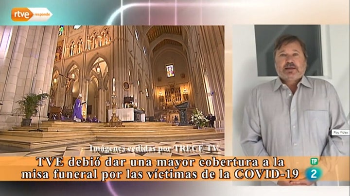 La pregunta de un espectador sobre por qué no se emitió la misa funeral en TVE.