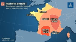 Fort pic de chaleur attendu cette semaine, plus de 40°C prévus par