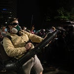 Dads With Leaf Blowers Join Portland Protest’s Wall Of