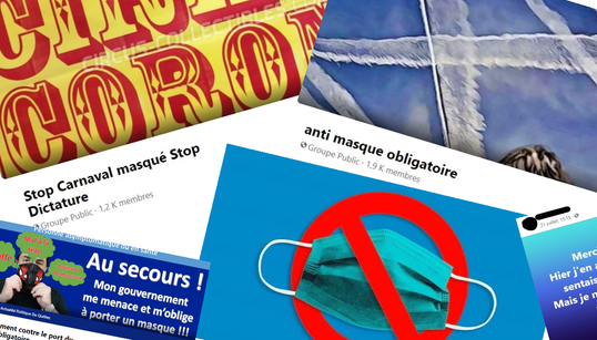 Moins visibles qu’aux États-Unis, les anti-masques sont aussi présents en