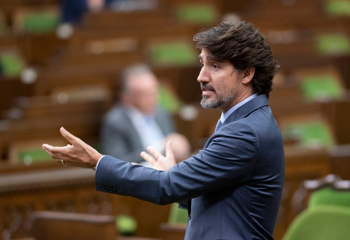 Prime Minister Justin Trudeau speaks in the House of Commons on July 22, 2020.