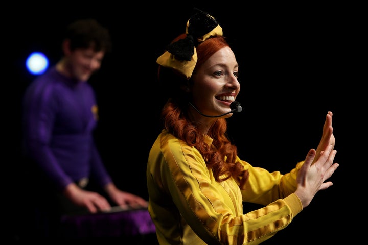 Emma Watkins of The Wiggles perform on stage during a live-streaming event at the Sydney Opera House on June 13, 2020 in Sydney, Australia. 