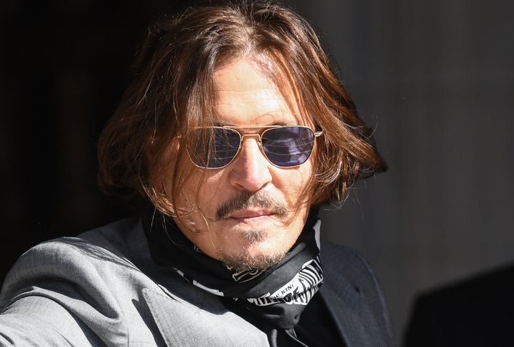 Johnny Depp pictured outside the High Court earlier this year
