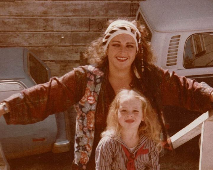 The author (front) and her mother, Meridy Volz, in San Francisco, circa 1983.