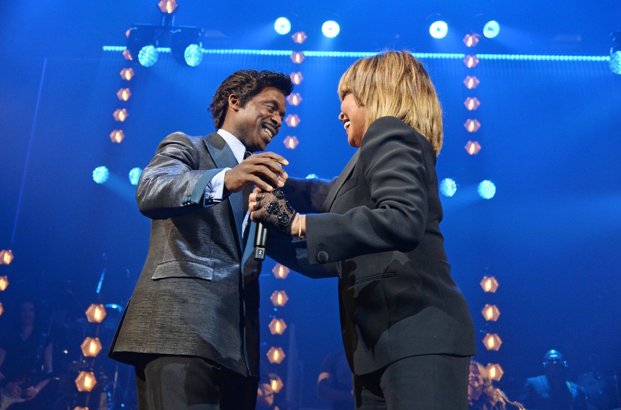 Kobna Holdbrook-Smith and Tina Turner at the press night for Tina: The Tina Turner Musical in London. Kobna played Tina's abusive husband Ike, for which he won the Best Actor in a Musical Olivier award