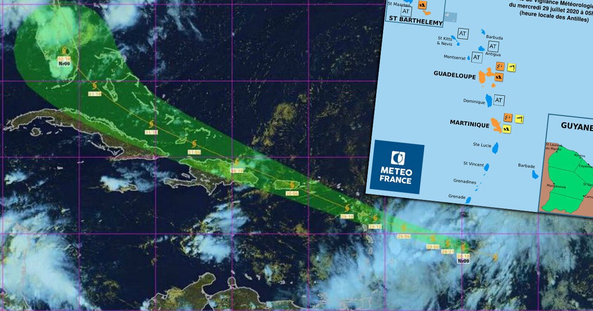 Meteo Les Antilles Francaises En Vigilance Orange A Cause D Une Tempete Tropicale Le Huffpost