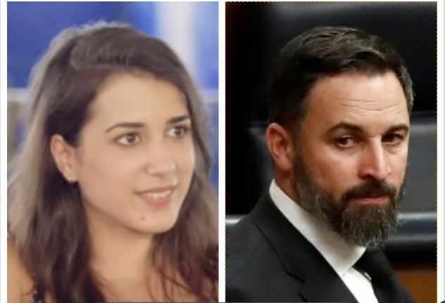 Rocío Vidal y Santiago Abascal.