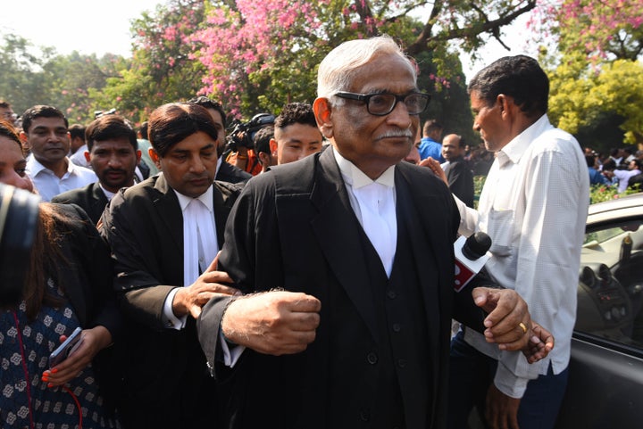 Rajeev Dhavan at the Supreme Court in New Delhi. 